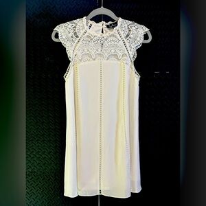LULUS Hey Doll Ivory Lace Shift Dress Size XS